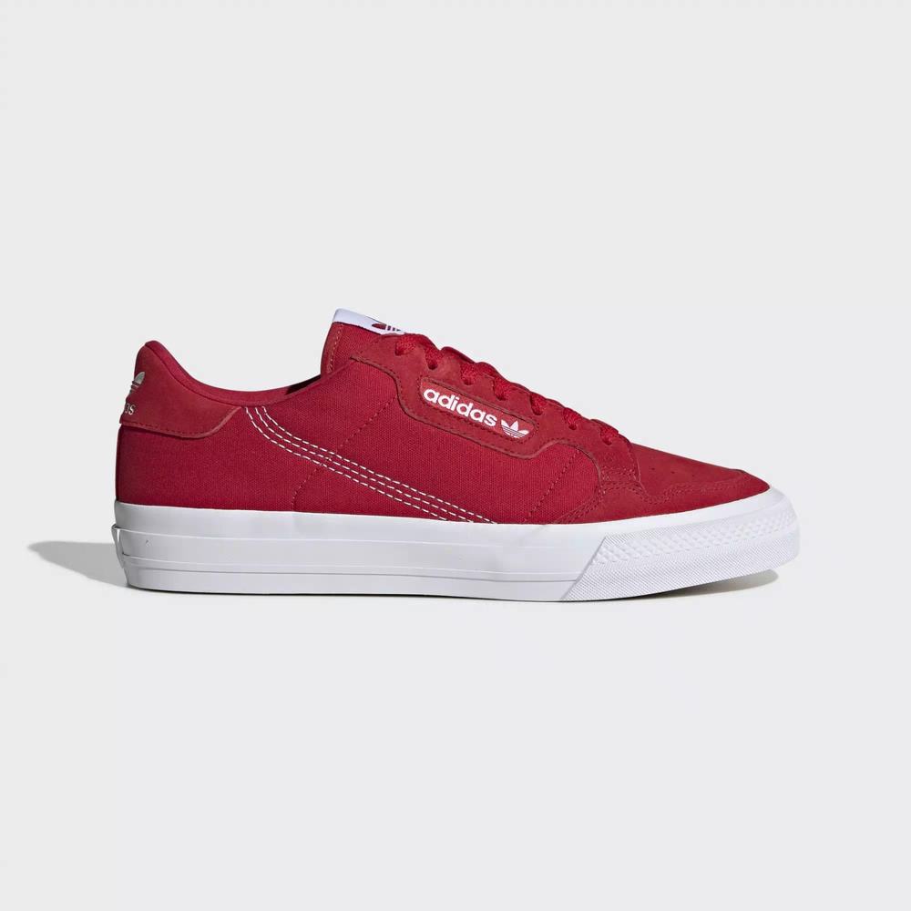 Adidas Continental Vulc Tenis Rojos Para Mujer (MX-79722)